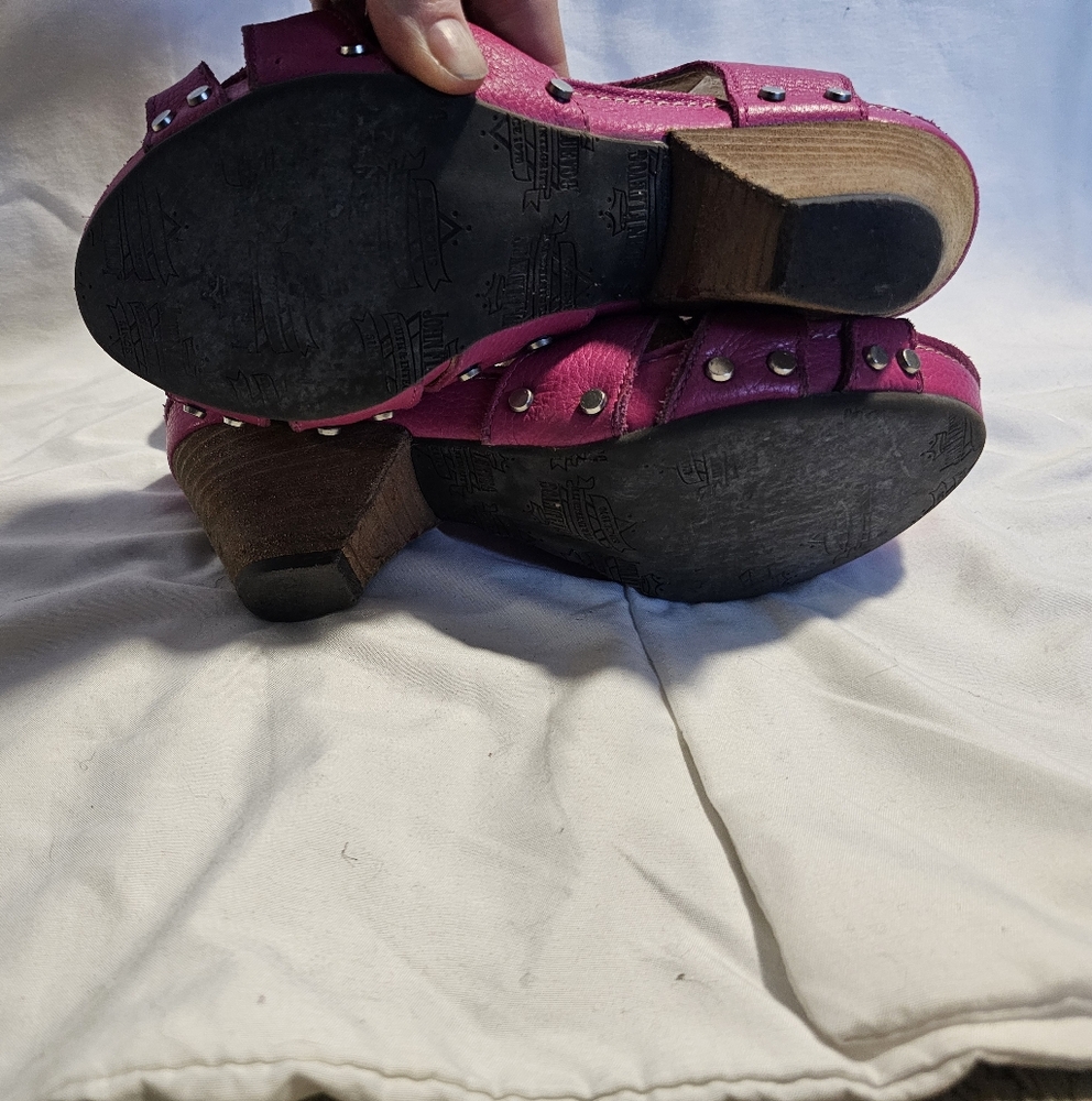 Fluevog Low Rule Joni Heeled Sandals in pink size 6.5 - Picture 6 of 8